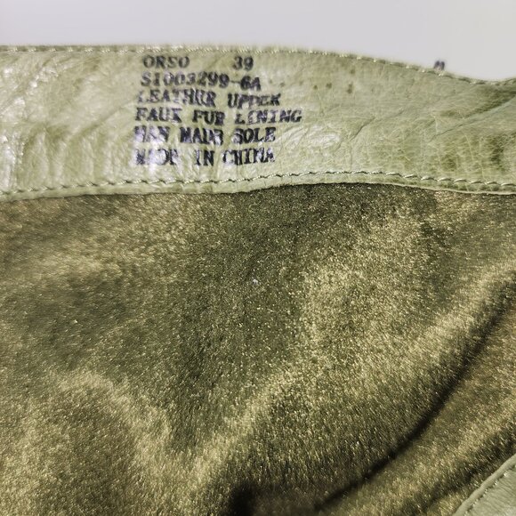 Miz Mooz Orso Green Leather Tall Winter Boots (39 EU / 8.5 US) - Picture 10 of 10